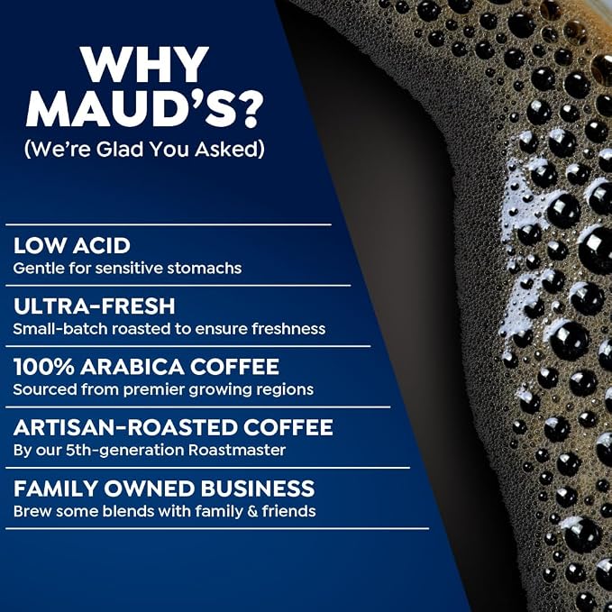 Maud's Decaf Coffee Pods Variety Pack, 54 ct, 6 Assorted Roasts & Flavors, Decaf Dark & Medium Roast Coffee in Single Serve Pods - 100% Arabica Coffee, Compatible with Keurig K Cups Maker