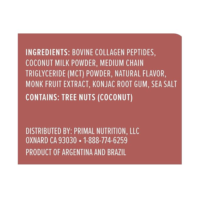 Primal Kitchen Hazelnut Collagen Creamer Powder, Collagen Peptide Drink Mix with MCT Oil,10.34 Ounces