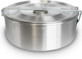 Flan Mold with Lid - Large (9.3 x 3.2 in) - Authentic Mexican Flan Pan - Flan Molds for Baking with Water Bath - Molde para Flan - Flaneras Moldes con Tapa Baño Maria
