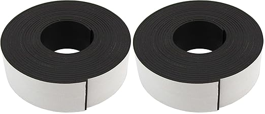 Master Magnetics - B005HY9XFC Magnet Tape, One Side Adhesive Magnetic Tape, 1/16" Thick x 1" Wide x 10 Feet (1 roll), 07019 (Pack of 2)