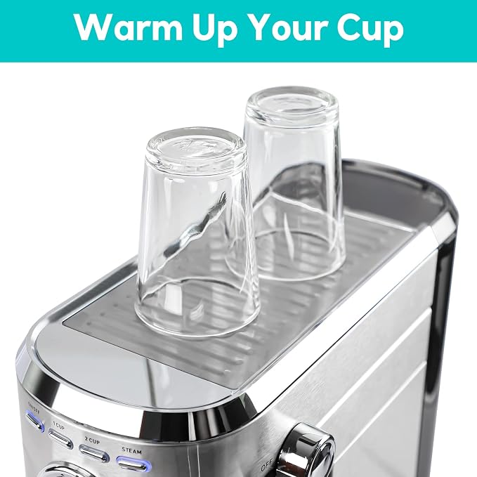 CASABREWS Espresso Machine with Steam Milk Frother & Milk Frothing Pitcher, Gift for Coffee Lovers