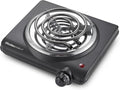 Elite Gourmet ESB100B Countertop Single Coiled Burner Electric Hot Plate, Temperature Control, Indicator Light, Easy to Clean, Black (Pack of 8)