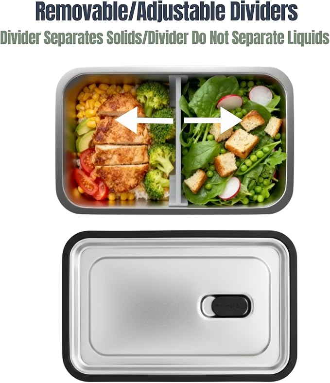 Modaniam 42 OZ Stainless Steel Bento Box, Stainless Steel Lunch Box Container For Adults, Lunch Containers, Salad Container