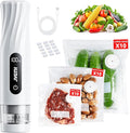 Handheld Vacuum Sealer (Food Storage):Compact Vacuum Sealer Food, 80kPa Suction, 1800 mAh Battery, 30 Reusable Sous Vide Bags, Preserve 6X Freshness For Kitchen, BBQ, Travel.