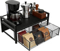 Tea Bag Organizer Wood Tea Organizer with 8 Compartments Storage Chests Tea Station Chest Display Container Box for Countertop Kitchen