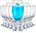 Patelai Set of 12 Water Goblet, 16 oz Clear Drinking Glasses Bulk Dishwasher Safe, Stemmed Water Glass for Juice Wine Beer Tea Sangria Cold Beverages, Reusable Glassware for Home Party Restaurant