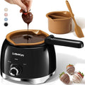 LUSHYUM Electric Chocolate Melting Pot with 2 Insert Pots, 4-Cup Chocolate | Even Heating, Fast Melting, BPA-Free Silicone, Easy Clean, Less Waste, Ideal for Chocolate, Candy Melts, Parties, Fondue