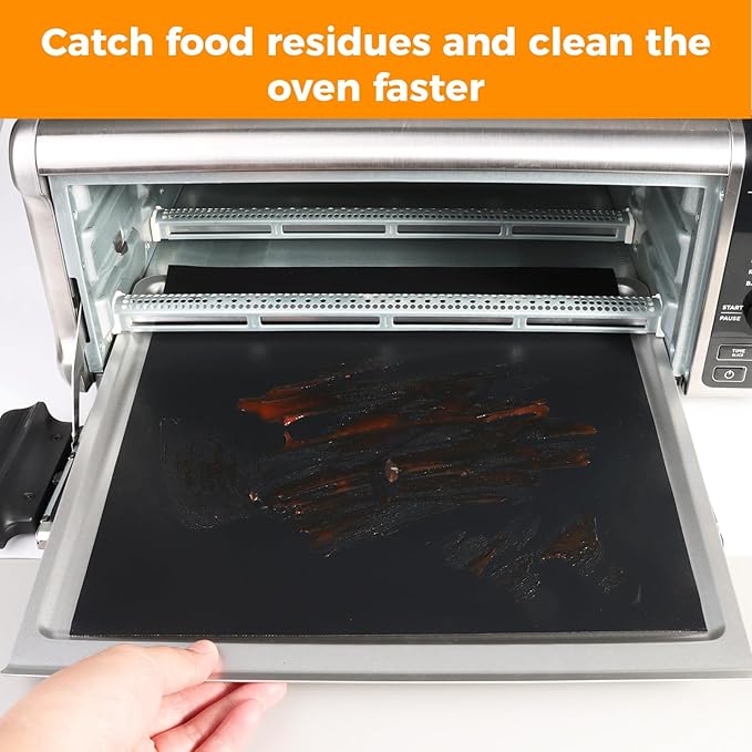 Air Fryer Accessories for Ninja DT201 DT251, 4pcs Black Liners and 1pack Replacement Crumb tray Pan for Ninja DT201