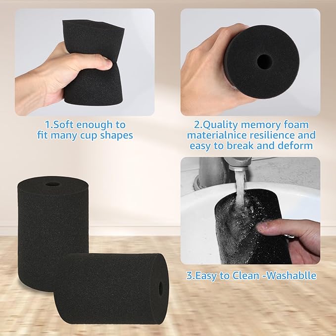 12Pcs Cup Turner Foam Tumbler Foam Insert for Tumblers Crafting 10oz-40oz Tumbler Turner Foam for 3/4 Inch PVC Pipe