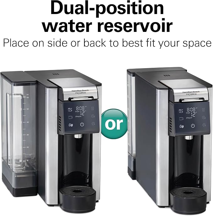 Hamilton Beach Flexbrew Advanced 5-in-1 Drip & Single Serve Coffee Maker | Single Serve Hot & Iced Coffee Maker | 12 Cup Programmable Drip Coffee Maker | Removable 60 oz. Reservoir | Black