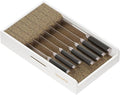 SpaceAid Knife Drawer Organizer 9 inches Wide Bamboo Insert Dock, Kitchen Steak Knives Holder Organizers Block for Drawer in Storage Organization (Medium, White)