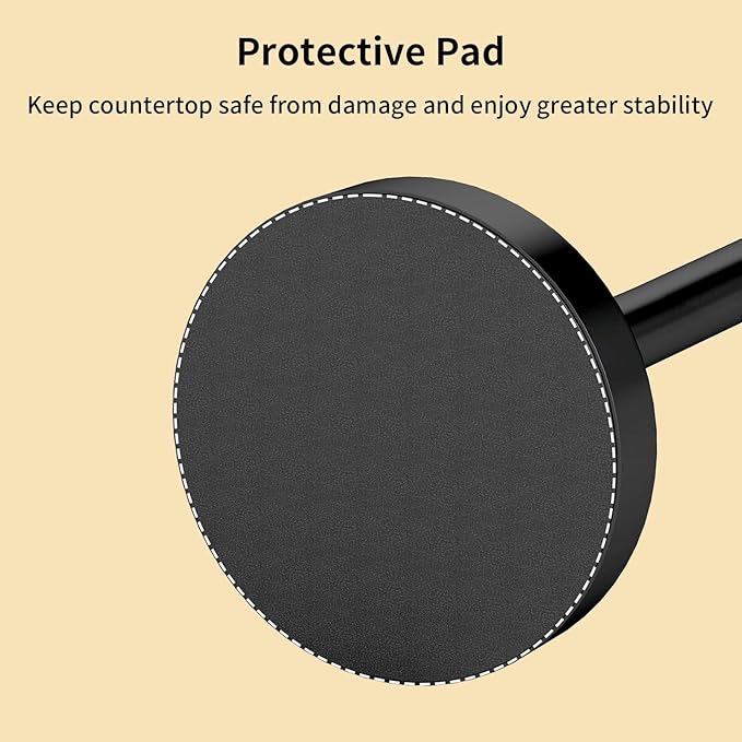 YUMORE Hand Towel Holder Stand Countertop Free Standing,Matte Black Hand Towel Rack for Bathroom Kitchen