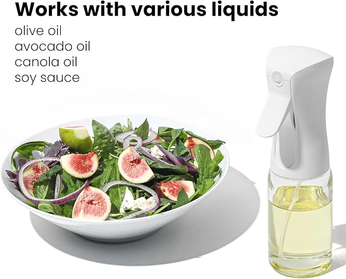 Mistifi Glass Oil Sprayer/Mister, 5.1 fl oz (150ml) Spray Bottle | Even Fan Spray, 1g Control, Anti-Drip, Refillable, for Air Fryer, Salad, BBQ, Oil, Olive Oil & Vinegar
