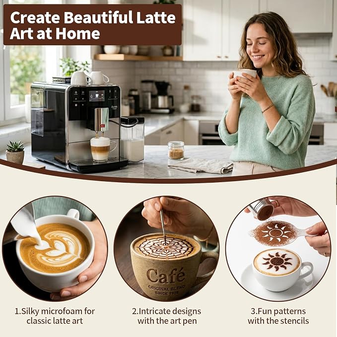 26 PCS Espresso Accessories Kit, Espresso Tamper Kit Coffee Tamper Set, 54mm Espresso Tamper with Spring Loaded Calibrated, 54mm Espresso Filter Paper and Dosing Funnel, WDT Tool