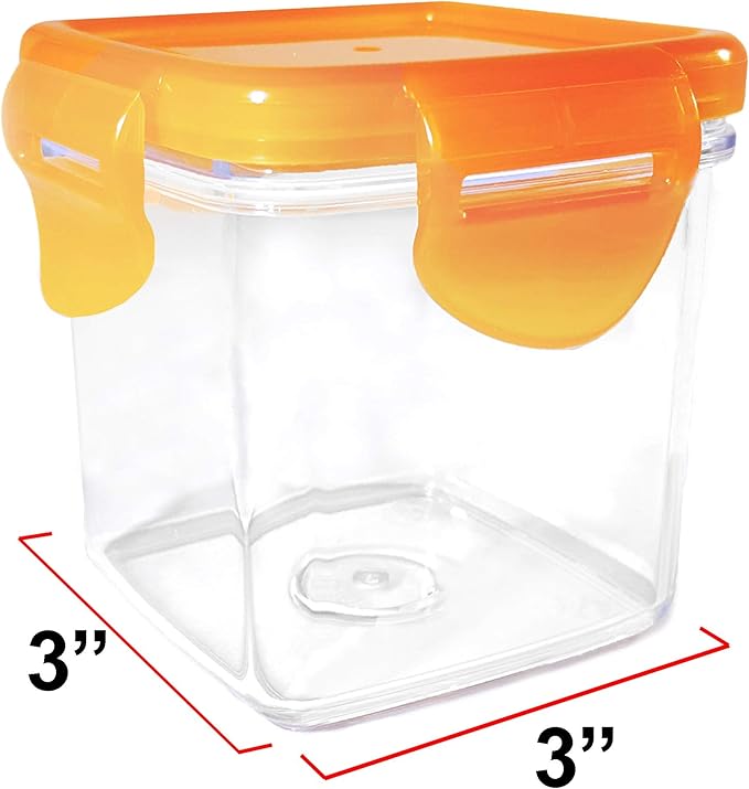 Nutrichopper Transparent Container 2-Pack with Airtight Locking Lid, Dishwasher Safe, Food Grade Transparent Acrylic As Seen On TV