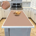 47.3''x23.6''(120cmx60cm) Extra Large Silicone Mat for Kitchen Counter, 1.5MM Thick Non-Slip Heat Resistant Countertop Protector, Waterproof Durable Kitchen Mat for Countertops, Translucent Brown