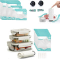 3 Containers, 10 Reusable Food Saver Sealer Bags,4 Sealing Clips,& 1 Electric pump, With electric pump, operation is more convenient