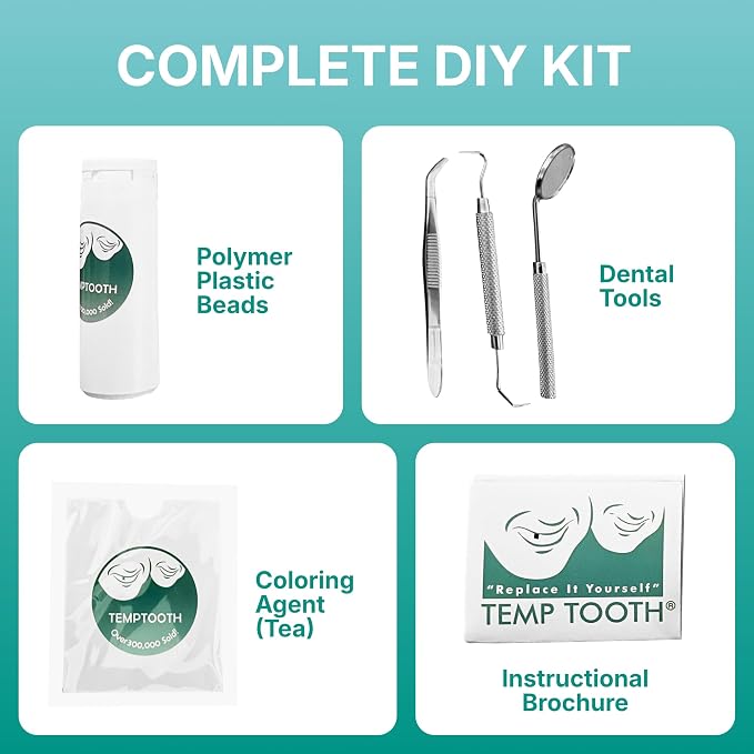 Temptooth Tooth Replacement Product with Coloring Material
