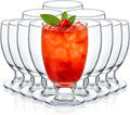 Patelai Set of 12 Water Goblet, 10.5 oz Clear Drinking Glasses Bulk Dishwasher Safe, Stemmed Water Glass for Juice Wine Beer Tea Sangria Cold Beverages, Reusable Glassware for Home Party Restaurant