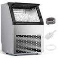 COWSAR Commercial Ice Maker Machine, Self-Cleaning Ice Machine for Home, Bar, Restaurant, Office and Outdoor，80Lbs/24H Freestanding Undercounter Ice Maker with 24Lbs Storage Capacity