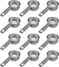 1/3 Cup Stainless Steel Measuring Cup | Sturdy Metal 80 ml | 80 cc | 3 oz | Single Cup for Wet and Dry Ingredients | Great for use as 1/3 Cup Dog Food Scoop - 12 PK