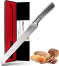 imarku Bread Knife 10 Inch: Japanese High Carbon Stainless Steel Professional Grade Serrated Bread Knife, Razor Sharp Edge Cake Knife for Homemade Bread/Bagels/Cake