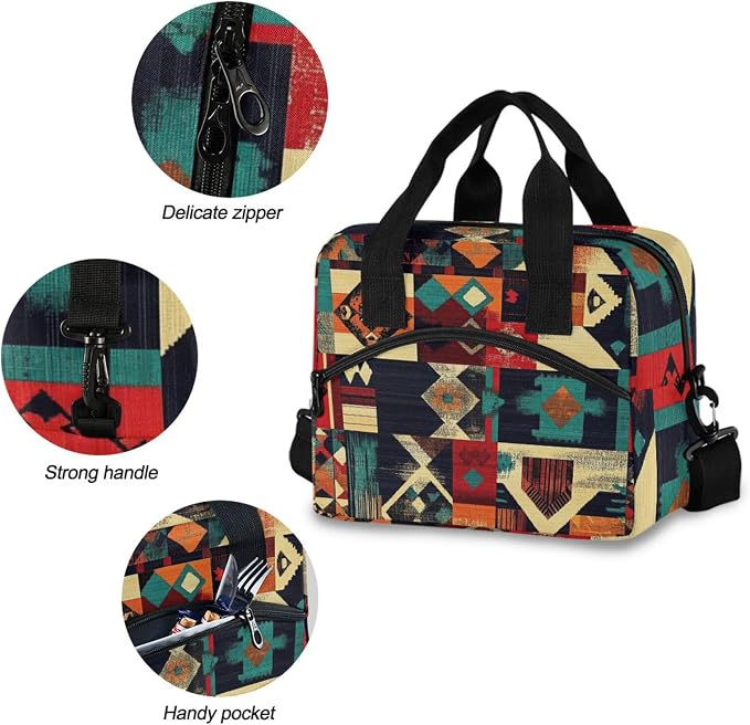 Insulated Lunch Bag Reusable Lunch Tote Bag Cooler Bag for Women Men Adult Lunch Box with Adjustable Shoulder Strap Leakproof Lunch Bag for Work School Picnic Camping