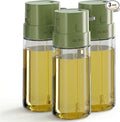 MYLF 550ml Oil Spritzer Bottle, Mist Olive Oil Dispenser, Kitchen Cooking Olive Oil Sprayer, Transparent Glass, for Air Fryer, Salad, Frying, BBQ (Green) (3)