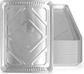 PLASTICPRO Aluminum Pans 100 Pack Disposable Cookie Sheets 13 x 17 Baking Pans Premium Quality Heavy Duty Sheet Pans