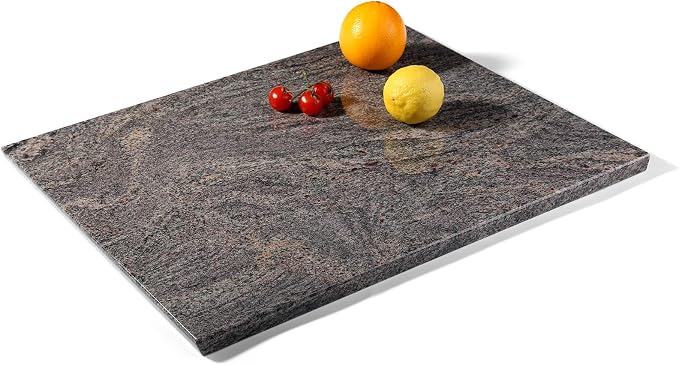 Koville Marble Cutting Board for Kitchen, 20x16 Inches Large Marble Slab Cheese Board, Rectangular Serving Board for Baking Charcuterie Pastry, Natural Stone Board for Countertop (Paradiso)