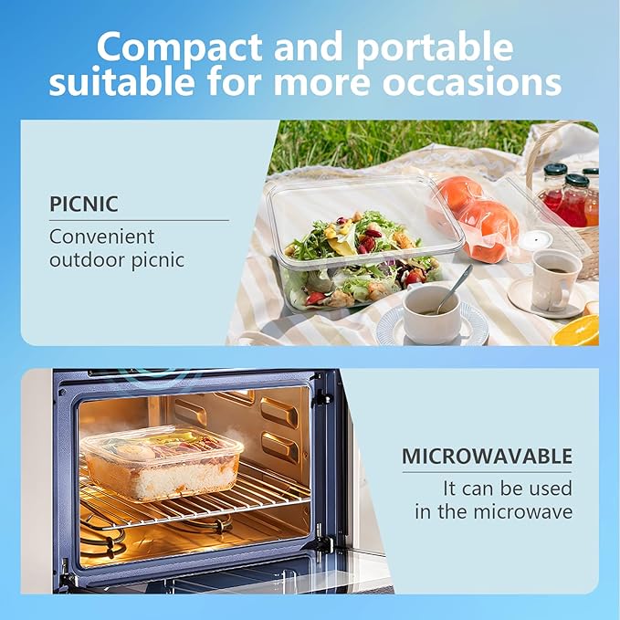 Vixino Vacuum Sealer for Food, Compact Handheld Vacuum Sealer Machine with 3 Containers, Seals Liquids & All Foods, Portable for Sous Vide, Travel,Camping, Kitchen, Gifts