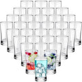 Bokon 36 Pcs Beer Glasses, Small Juice Cups Iced Tea Glasses Heavy Base Glassware Clear Glass Bulk Tumblers for Drinking Water Beer Milk Orange Juice Kids Breakfast (5 oz)