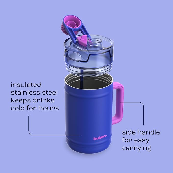 bubba 52 oz Insulated Stainless Steel Water Keg - Large Reusable Water Bottle Drinking Jug - Insulated Keg for Everyday Hydration, Lead-Free and BPA-Free, Ocean Energy