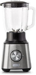 Dash Quest Blender for Smoothies and Shakes - 600W Kitchen Blender with 1.5-Liter Glass Pitcher, Stainless Steel Blades, 3 Speeds + Pulse for Frozen Drinks and Soups - Stainless