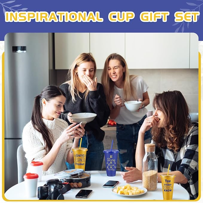 Uiifan 30 Pcs Inspirational Cups Bulk Appreciation Gifts for Employee Coworker Staff Team Thank You Gifts, Office Prizes for Adults Work Party Favors, Associates, Giveaways (Blue,Gold)
