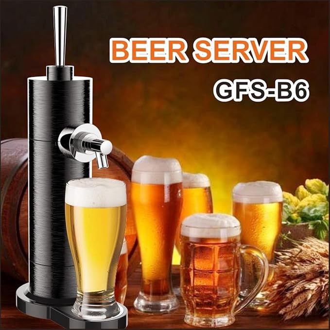 Draft Pour Beer Dispenser,Canned Beer Draft System,Mini Kegerator,Beer Foam Maker,Beer Can Tap,Converts Any Can Into Draft for Family, Bars,Gifts for Men,Black