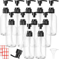 Tanlade 12 Pcs Glass Pump Bottle Dispenser 4 oz Travel Bottles with Pump Refillable Glass Containers for Toiletries Lotion Liquid Soap Shampoo Essential Oils Cosmetic Travel Accessories(Clear)
