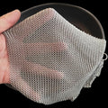 Cast Iron Cleaner and Chainmail Skillet Scrubber - 10''x10'' Upgraded 3.8mm Small Ring, 316L Stainless Steel Fine Rings - Durable Scraper for Skillets, Pans, Griddles & Containers