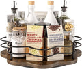 12" Lazy Susan Turntable Organizer,Round Wooden Lazy Susan Organization and Rotating Spice Rack for Dining Table,Pantry,Kitchen Countertop,Vanity,Cupboard and More.Heightened Version