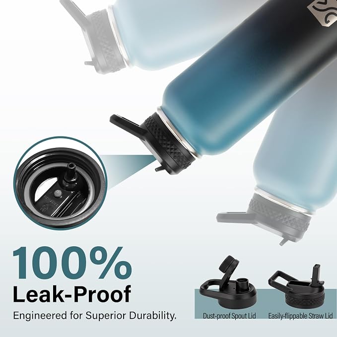 DYSANKY Insulated Water Bottle with Portable Carrier Bag for Outdoor 40 oz