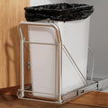 Pull Out Trash Can Under Cabinet with Soft-Close Slides，Heavy Duty Slide Out Under Sink Garbage Can for Kitchen，Adjustable Tail Groove for Can，Requires 13" W X 18" D Cabinets,(Not Included Trash Can)