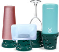 Kuppy Silicone Water Bottle Drying Rack - Fast-Dry Bottle Dryer for 20-64oz Cups - Reusable Food Storage Bag Drying Rack - Compatible with Stanley, Owala, Stasher (Green, 4-Pack)