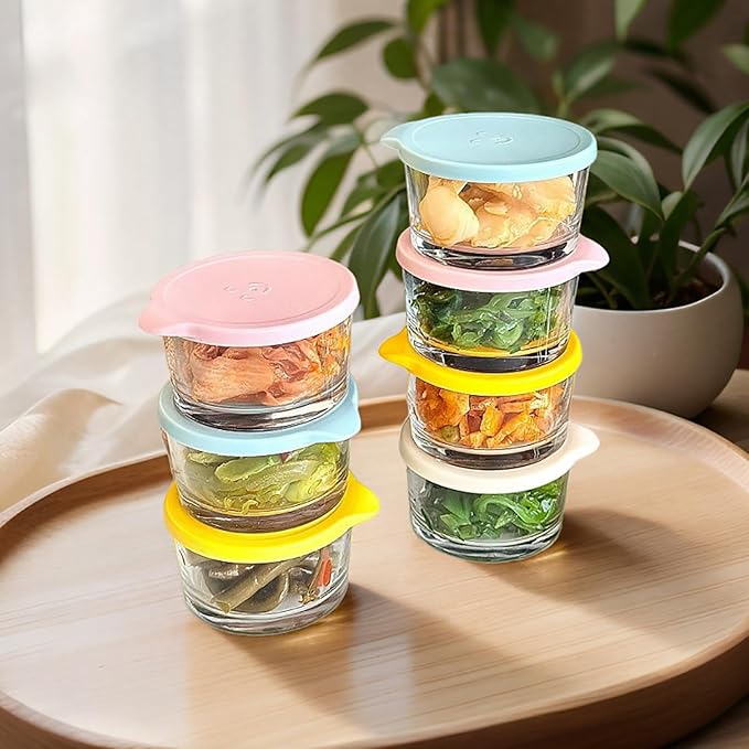 Garnish Outdoor Picnic Box, Airtight Glass Lunch Bento Boxes, Glass Meal Prep with Lids, Strong & Healthy Glass Meal Prep Containers, for Oven, Freezer, Dishwasher, Vegetables