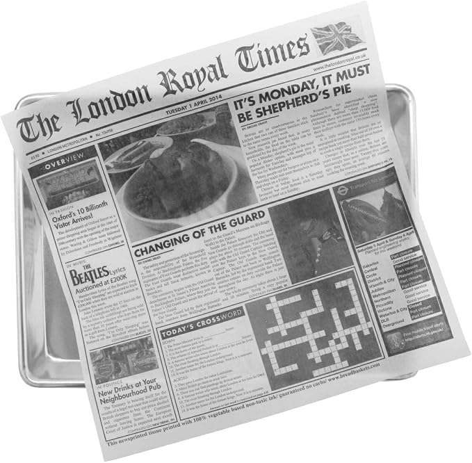 G.E.T. 4-TN1000 12" x 12" White Food-Safe London Newsprint Liner (Pack of 1000)