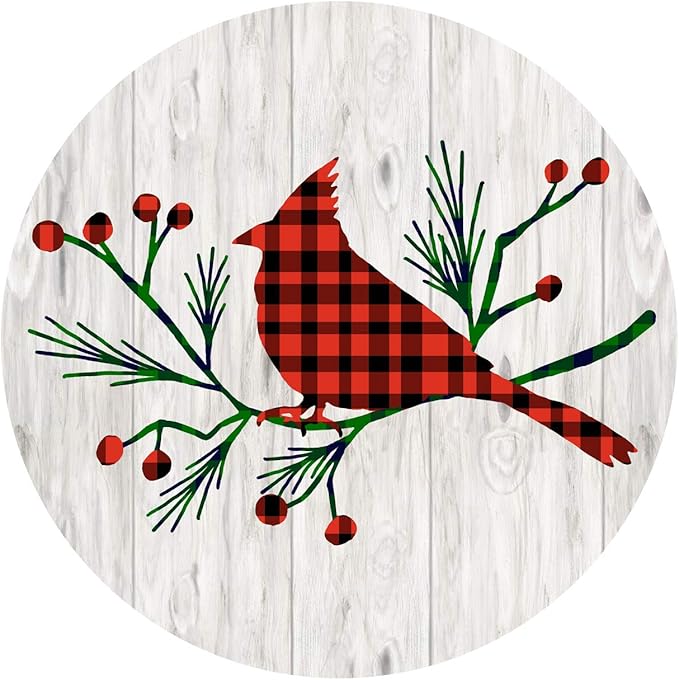 Andreas Silicone Plaid Cardinal 8" Non-Slip Trivet/Pot Holder – Cotton Fabric Encapsulated in Silicone – Heat Resistant to 600°F – Flexible, Dishwasher Safe – Made in The USA, TR-GGCD