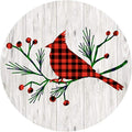 Andreas Silicone Plaid Cardinal 8" Non-Slip Trivet/Pot Holder – Cotton Fabric Encapsulated in Silicone – Heat Resistant to 600°F – Flexible, Dishwasher Safe – Made in The USA, TR-GGCD