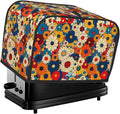 Toaster Cover 2 Slice Ethnic Flower Colorful Daisy Kitchen Small Appliance Covers with Pockets Dust and Fingerprint Protection