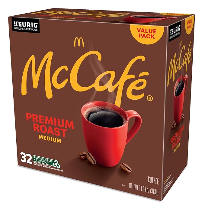 McCafe Premium Roast, Keurig Single Serve K-Cup Pods, Medium Roast Coffee Pods, 32 Count