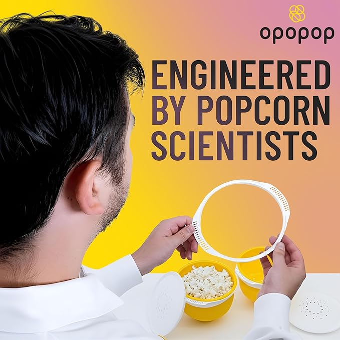 Opopop Silicone Popcorn Popper - Microwave Popcorn Maker Collapsible Bowl, BPA-Free and Dishwasher Safe