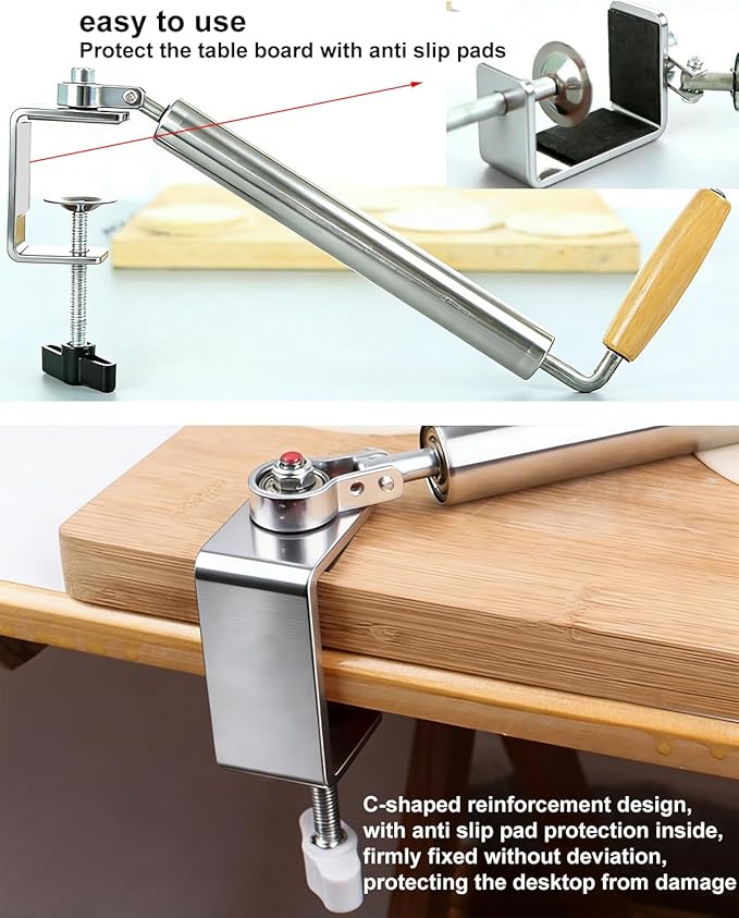 Rolling Pins,Rolling Pin and Silicone Baking Pastry Mat Set,Rolling Pins,Adjustable Stainless Steel Rolling Pin with Baking Dough,Pizza,Pie,Pasta(25MM)